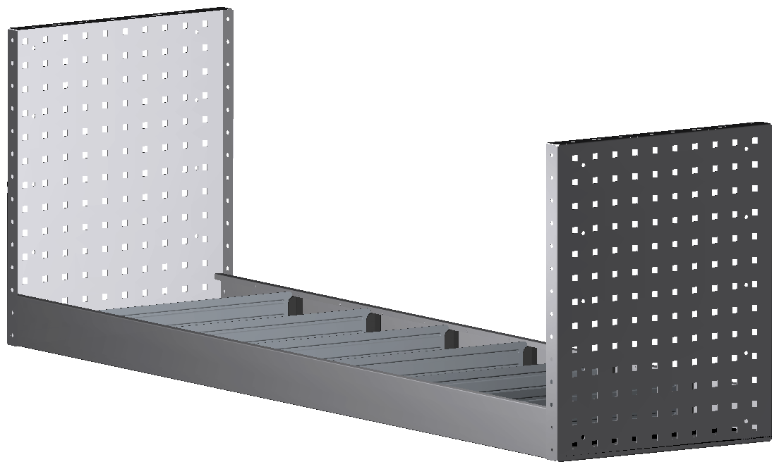 ALU-TECH REGAL 1.521X504X410 MIT 6 TRENNWÄNDEN + ANTIRUTSCHMATTE