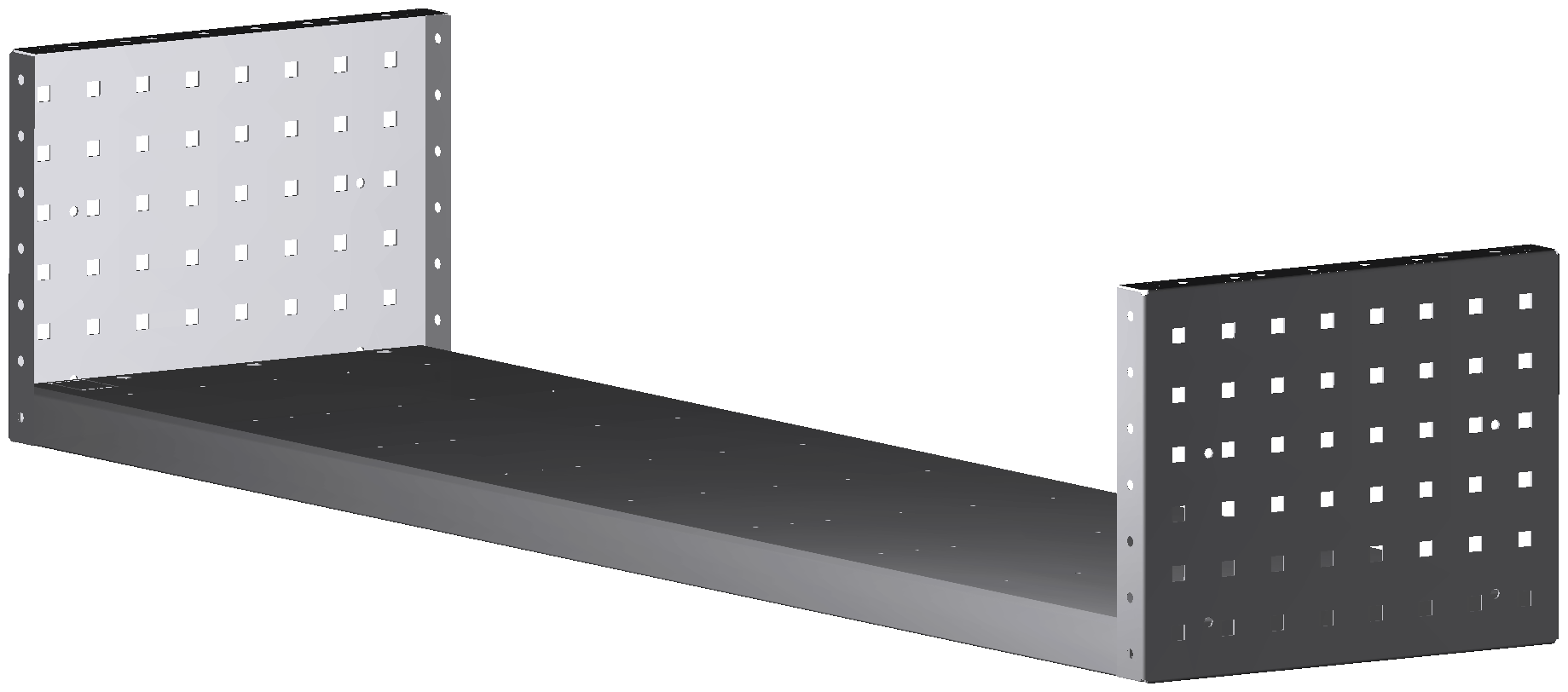 ALU-TECH MULTIFUNKTIONSREGALABLAGE 1268x252x320
