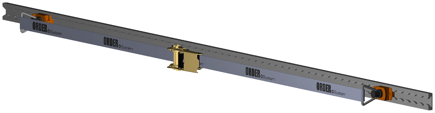 AIRLINE-SCHIENE L 1500mm INKLUSIVE GURT MIT CLIP UND RATSCHE L 3000mm 500daN