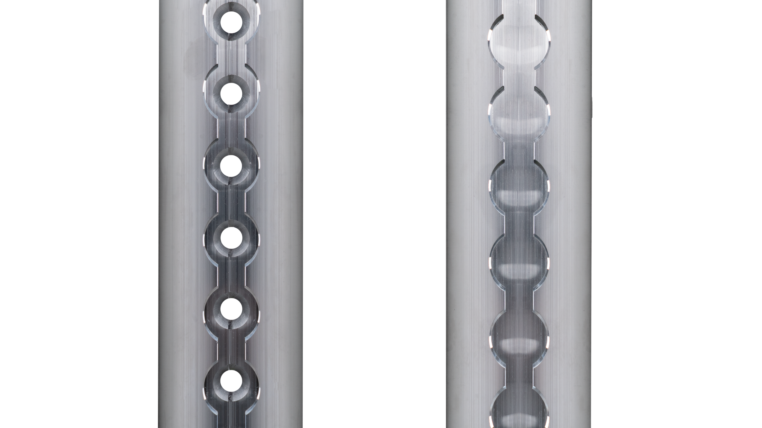 Airlineschiene halbrund blank