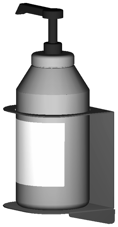 ALUMINIUMUNTERSTXTZUNG MIT 2 KG DESINFEKTIONSGEL
