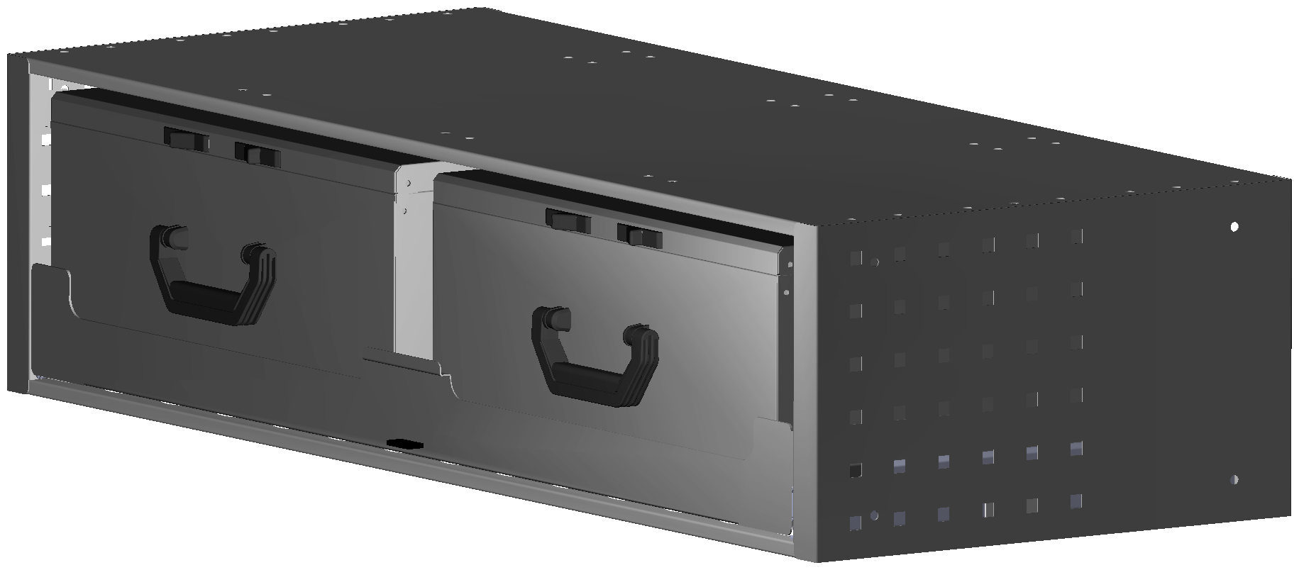 SCHUBKASTEN 1014X241X410 MIT 1 TABLAR INKL. 2 KOFFER 17300