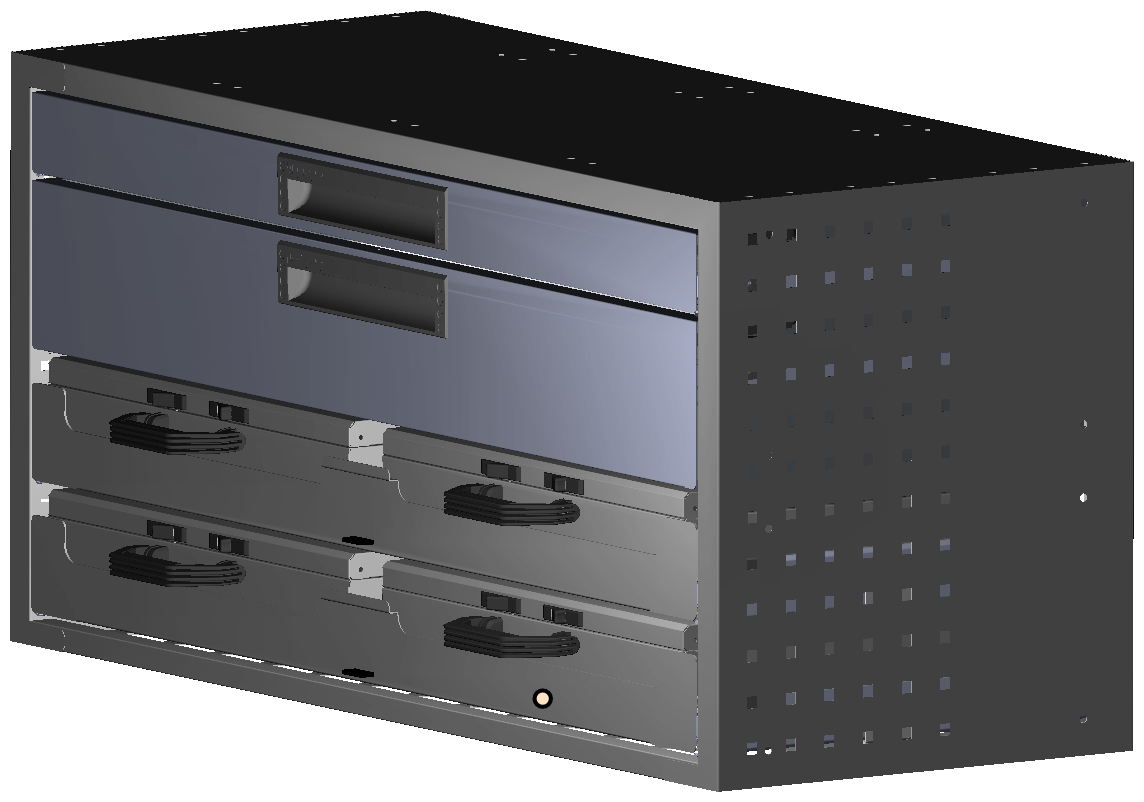SCHUBKASTEN 1014X483X410 MIT 2 TABLAREN INKL. 2 KOFFER 6623 + 2 KOFFER 6608 + 1 SCHUBL.H66 + 1 SCHUBL.H130