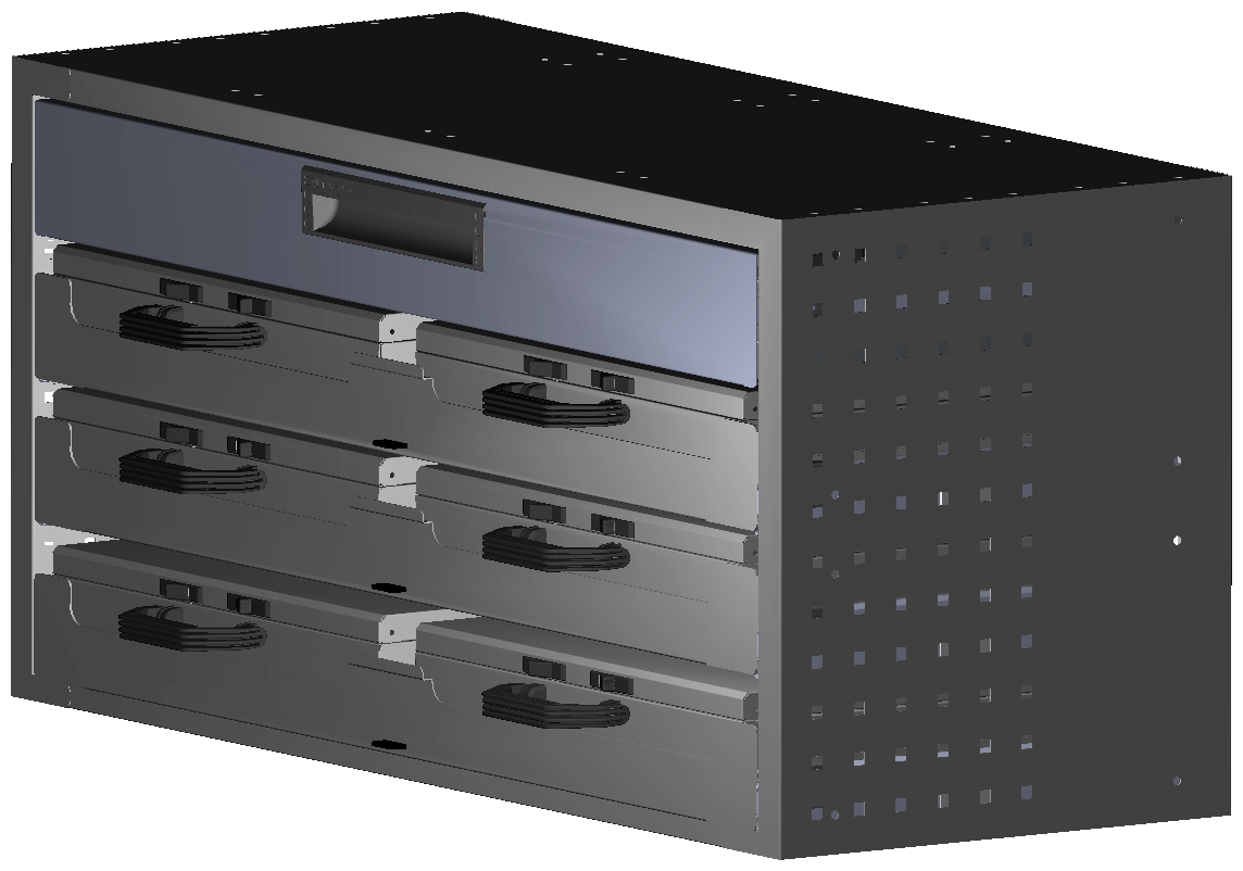 SCHUBKASTEN 1014X483X410 MIT 3 TABLAREN INKL. 2 KOFFER 6623 + 4 KOFFER 6608 +1 SCHUBL.H100
