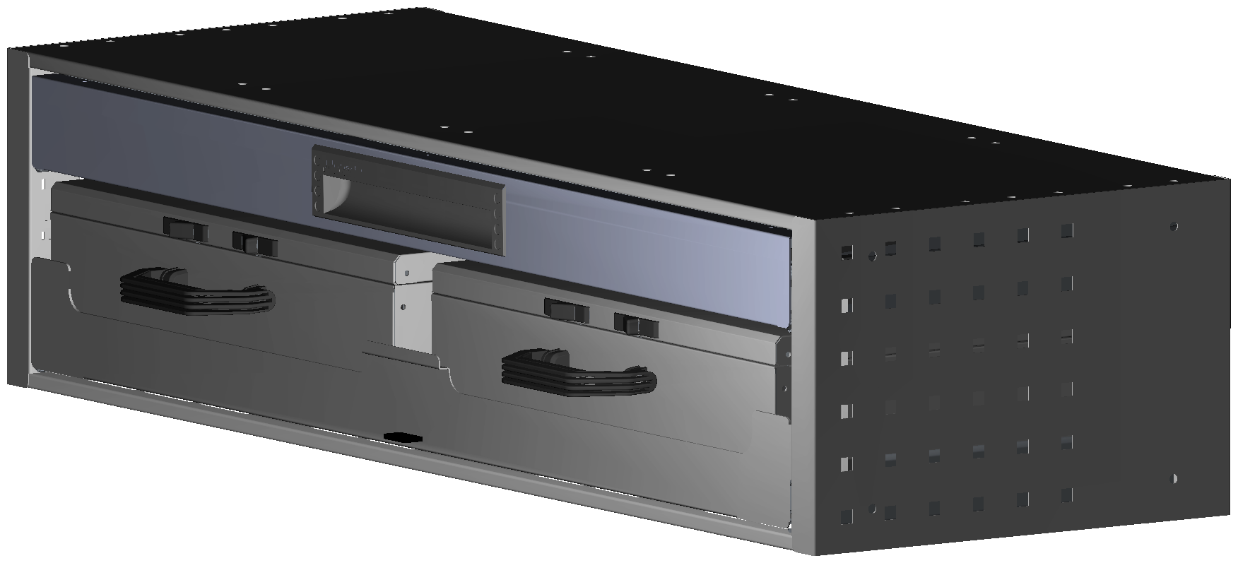 SCHUBKASTEN 1014X241X360 MIT 1 TABLAR INKL. 2 KOFFER 10048 + 1 SCHUBL.H66