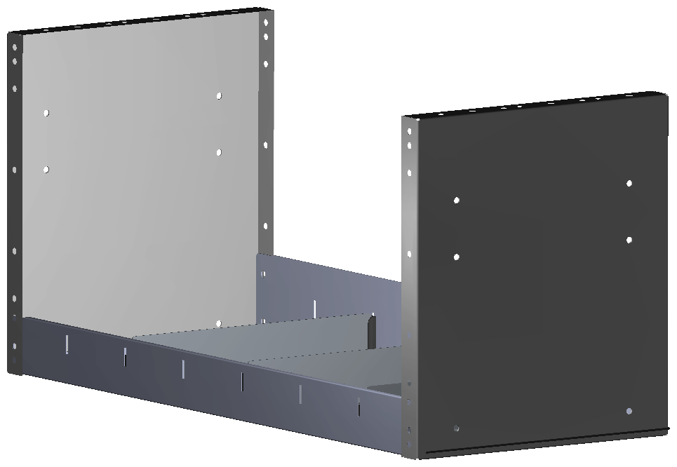 REGAL 760X362X320 MIT 3 TRENNWÄNDEN + ANTIRUTSCHMATTE