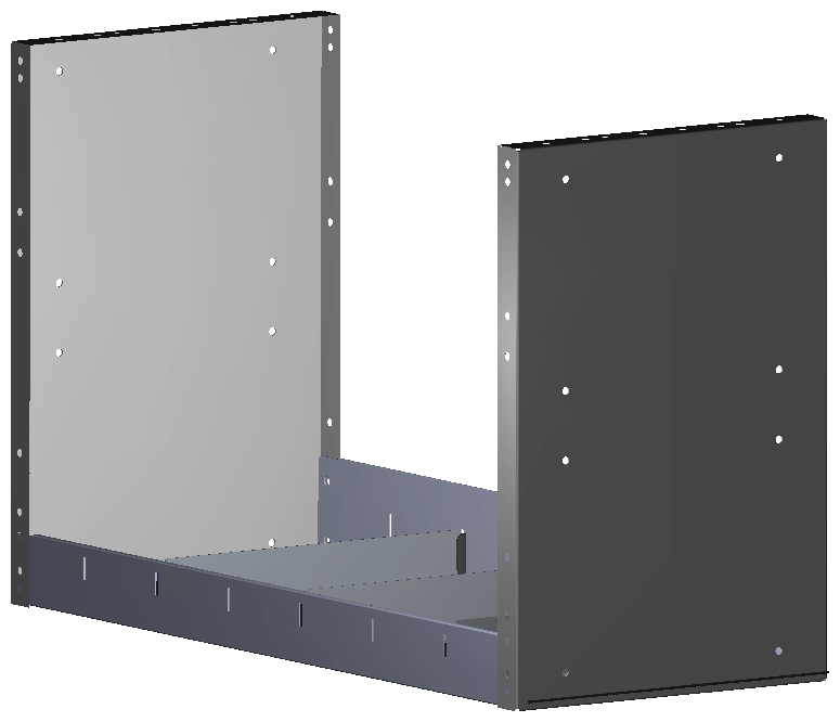 REGAL 760X483X320 MIT 3 TRENNWÄNDEN + ANTIRUTSCHMATTE