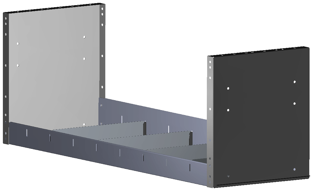 REGAL 1.014X362X320 MIT 4 TRENNWÄNDEN + ANTIRUTSCHMATTE