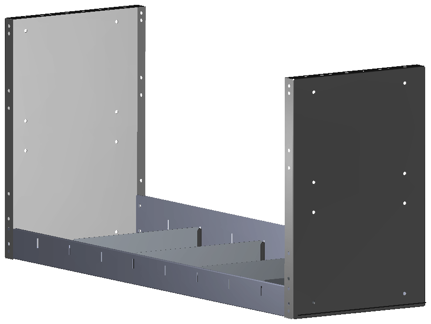 REGAL 1.014X483X320 MIT 4 TRENNWÄNDEN + ANTIRUTSCHMATTE