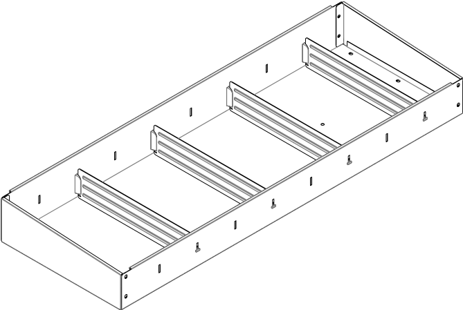 ABSCHLUSSREGAL 1.268X60X320 MIT 5 TRENNWÄNDEN + ANTIRUTSCHMATTE