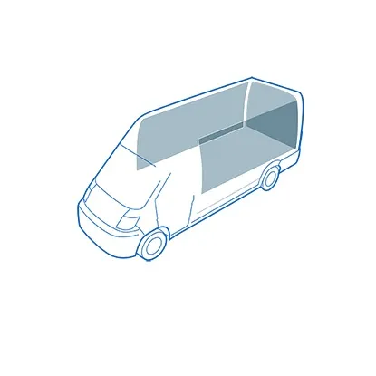 Wandverkleidung Kunststoff 4 mm für Volkswagen Caddy 2682 FWD H1 Both sides Schiebetüren beidseitig, Flügeltüren