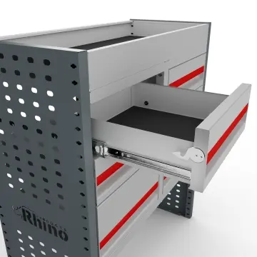 Schubladensystem volle Breite 800L - A - 280H (2 x 140 Schubladen)