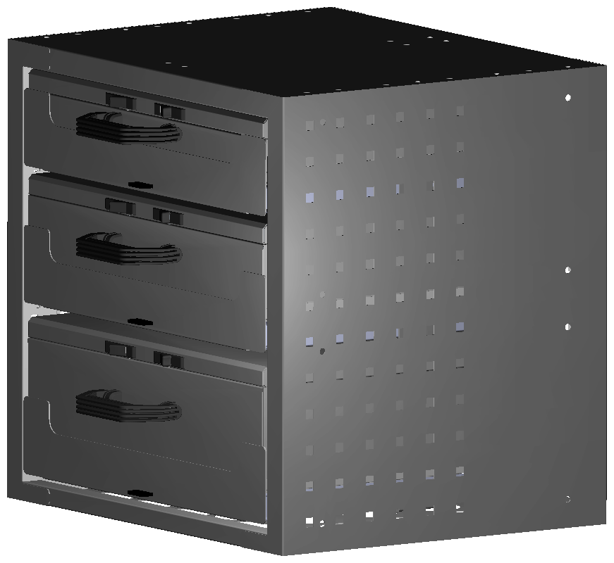 SCHUBKASTEN 507X483X410 MIT 3 TABLAREN INKL. 1 KOFFER 6623 + 1 KOFFER 10048 + 1 KOFFER 13000