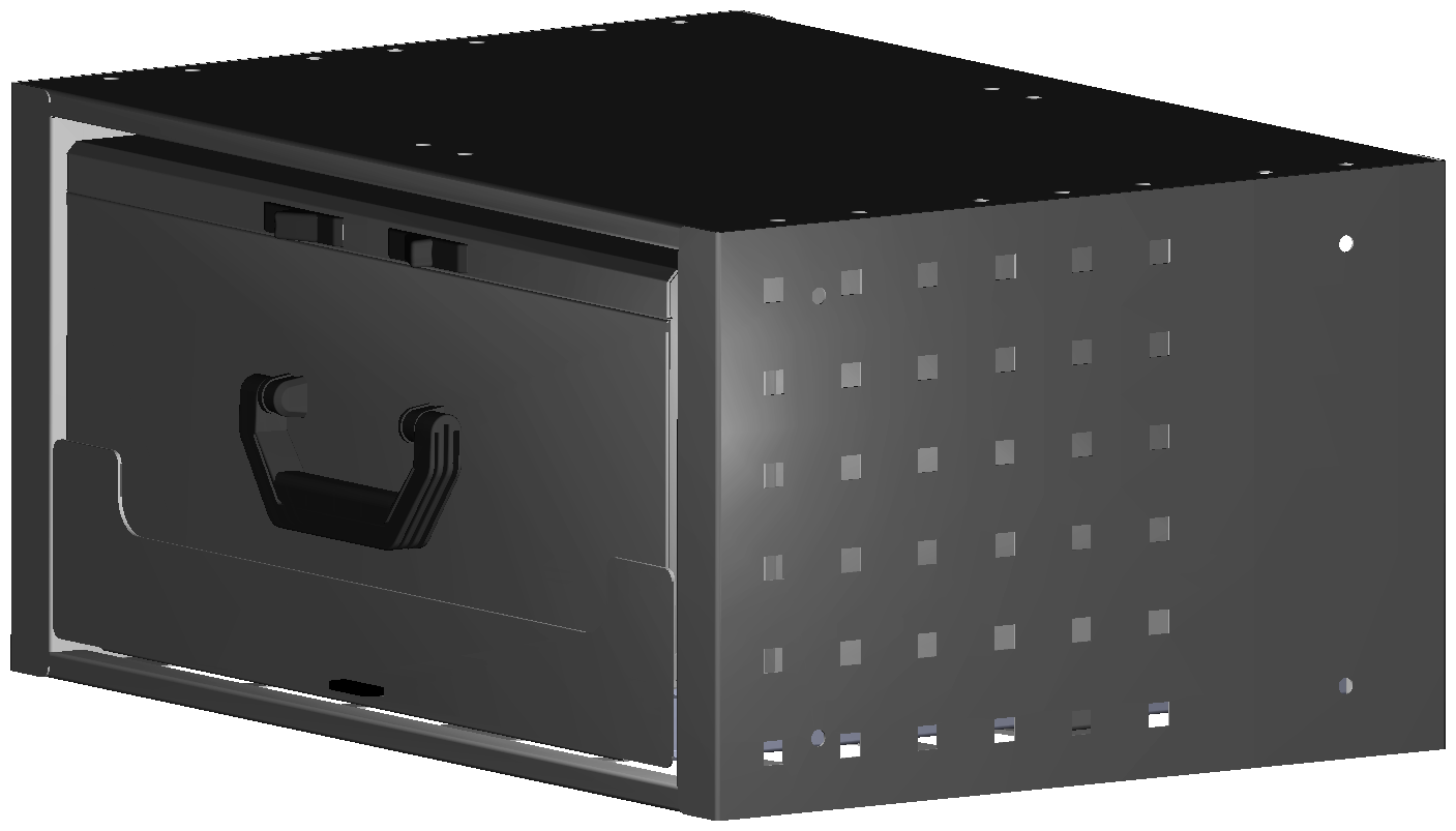 SCHUBKASTEN 507X241X360 MIT 1 TABLAR INKL. 1 KOFFER 17300
