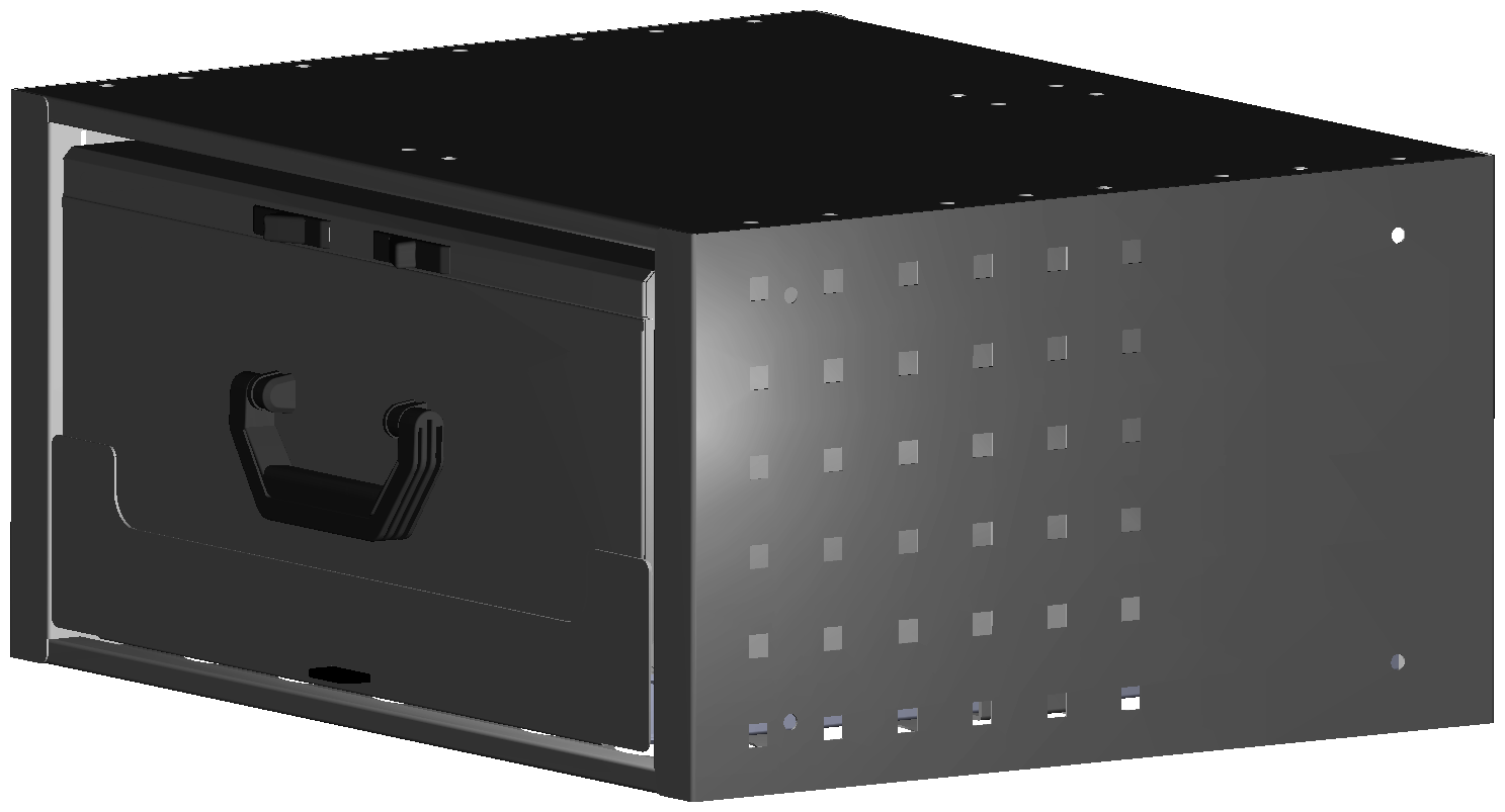 SCHUBKASTEN 507X241X410 MIT 1 TABLAR INKL. 1 KOFFER 17300