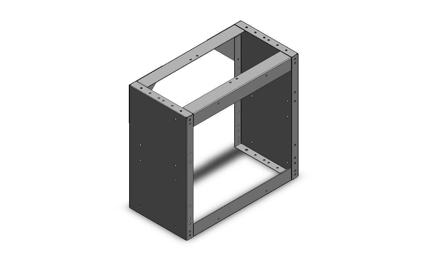 RADKASTENVERKLEIDUNG OFFEN 507X483X260