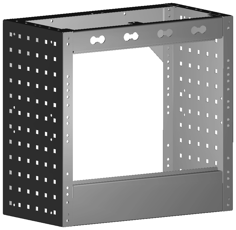 RADKASTENVERKLEIDUNG OFFEN 507X483X260