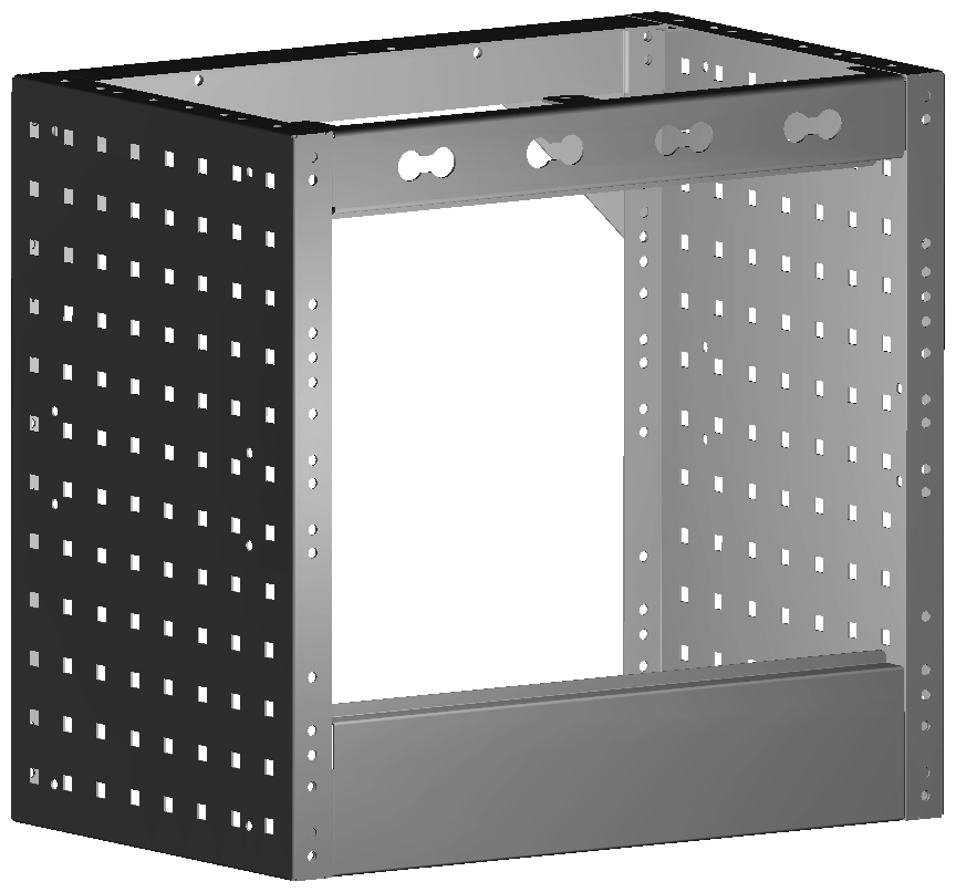 RADKASTENVERKLEIDUNG OFFEN 507X483X320