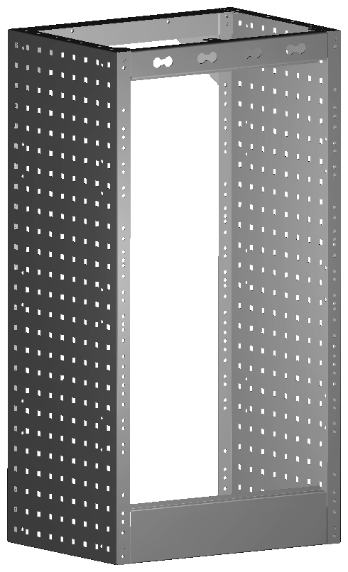 RADKASTENVERKLEIDUNG OFFEN 507X966X360