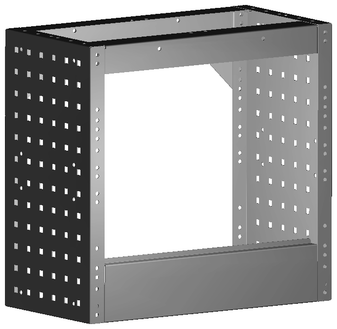RADKASTENVERKLEIDUNG OFFEN 507X483X260