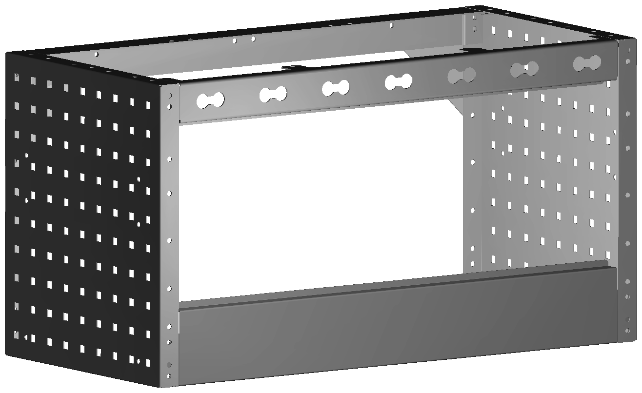 RADKASTENVERKLEIDUNG OFFEN 760X402X360