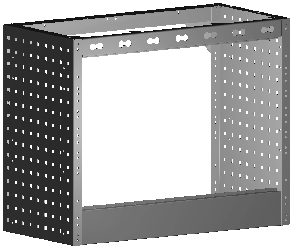 RADKASTENVERKLEIDUNG OFFEN 760X604X360