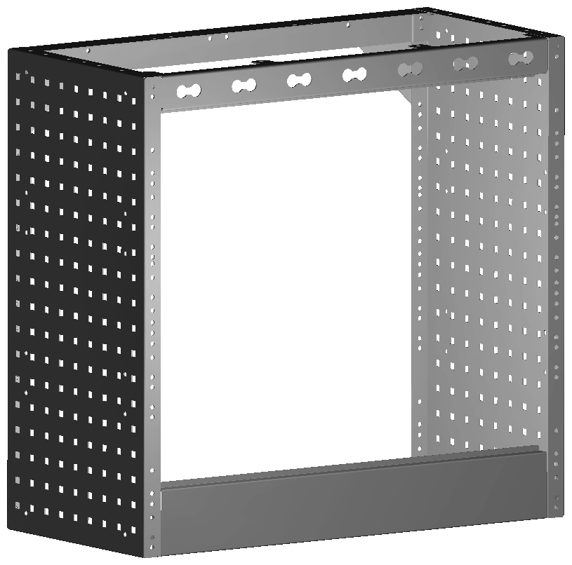 RADKASTENVERKLEIDUNG OFFEN 760X724X360