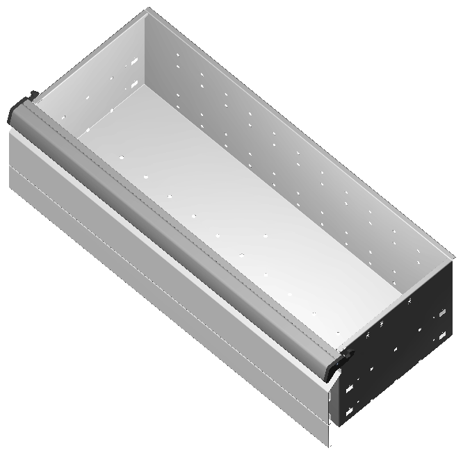 Schublade CE2 mit Stahlwanne L30 P10 H5
