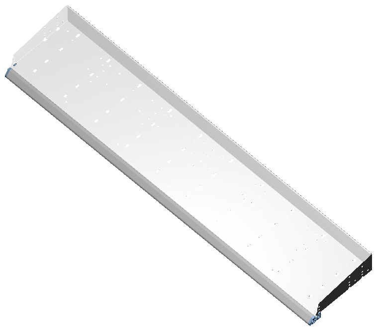 Fachboden RB3 Stahl L60 P10 mit Frontprofil
