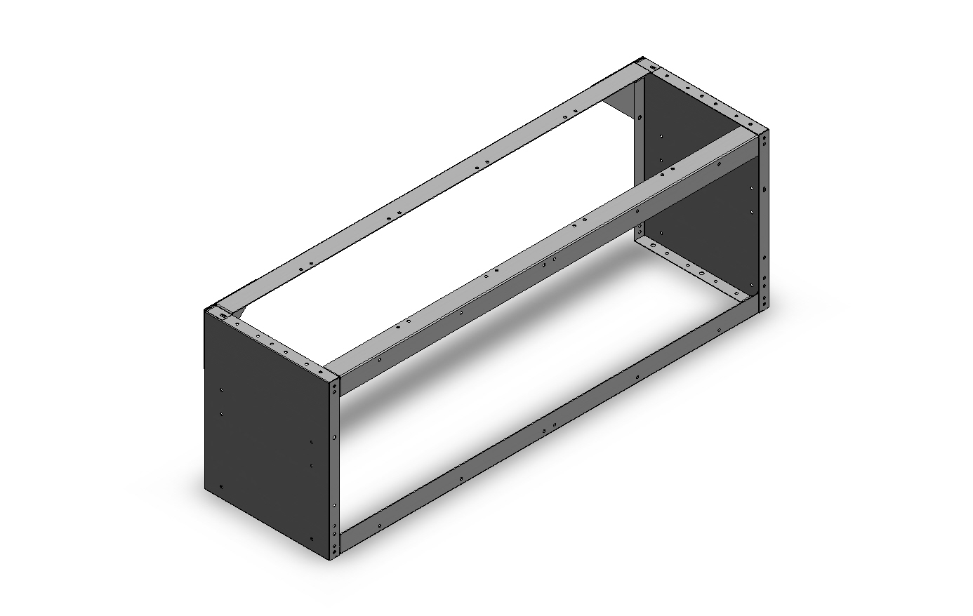 RADKASTENVERKLEIDUNG OFFEN 1.268X444X360