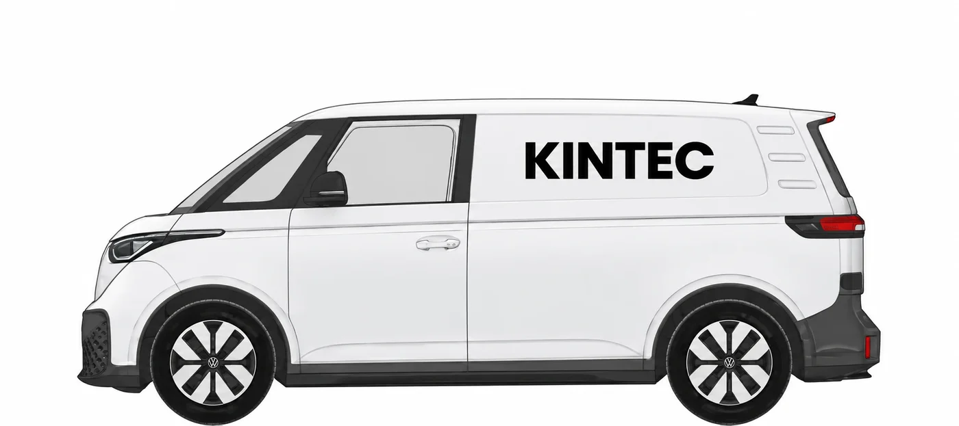 VW ID. Buzz Cargo mit KINTEC Beschriftung