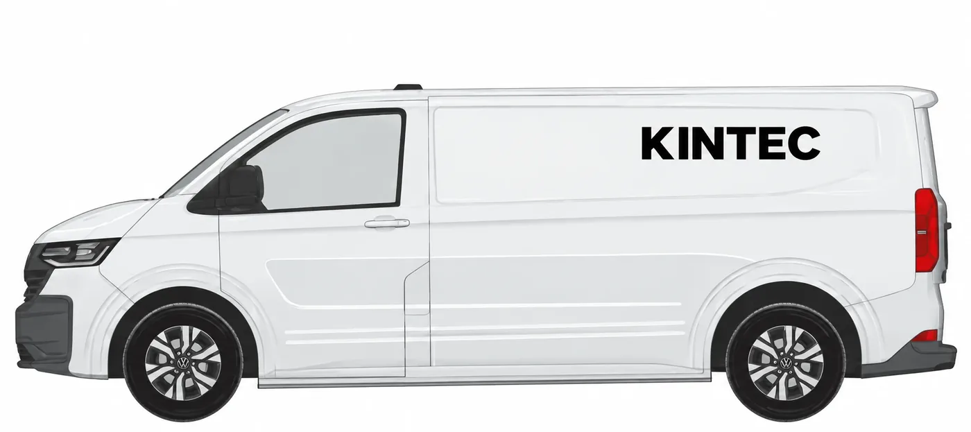 VW Transporter L2 mit KINTEC Beschriftung