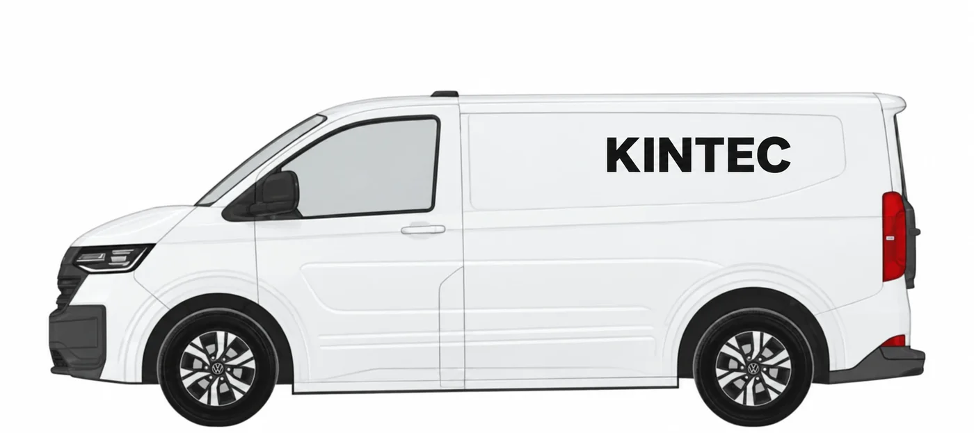 VW Transporter Kastenwagen mit KINTEC Beschriftung
