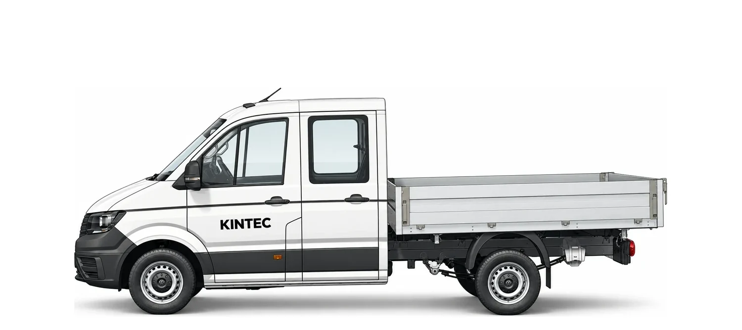 VW Crafter Pritsche mit KINTEC Beschriftung