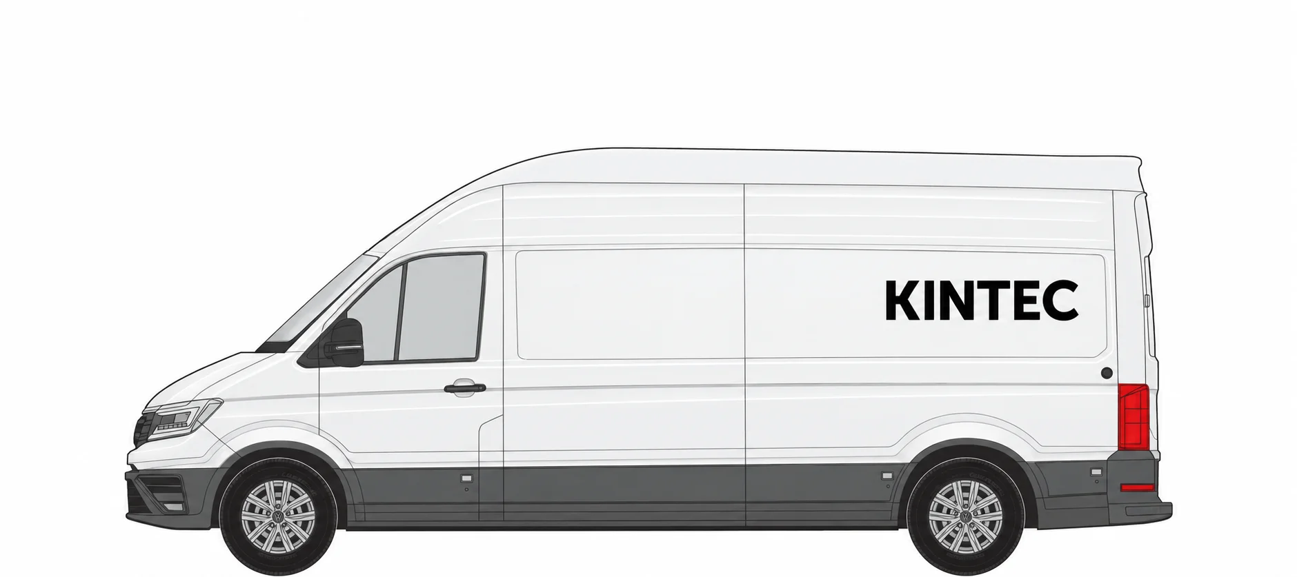 VW Crafter L5H4 mit KINTEC Beschriftung