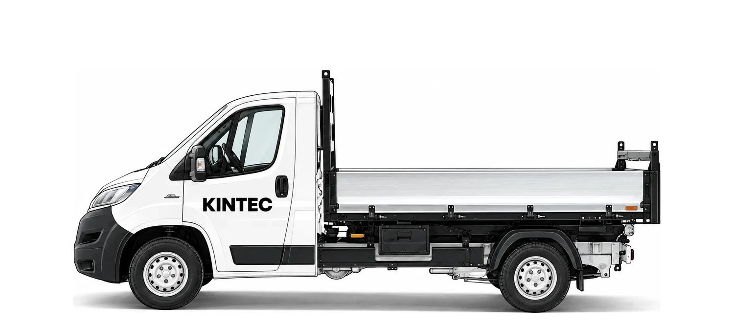 Fiat Ducato Pritsche mit KINTEC Beschriftung