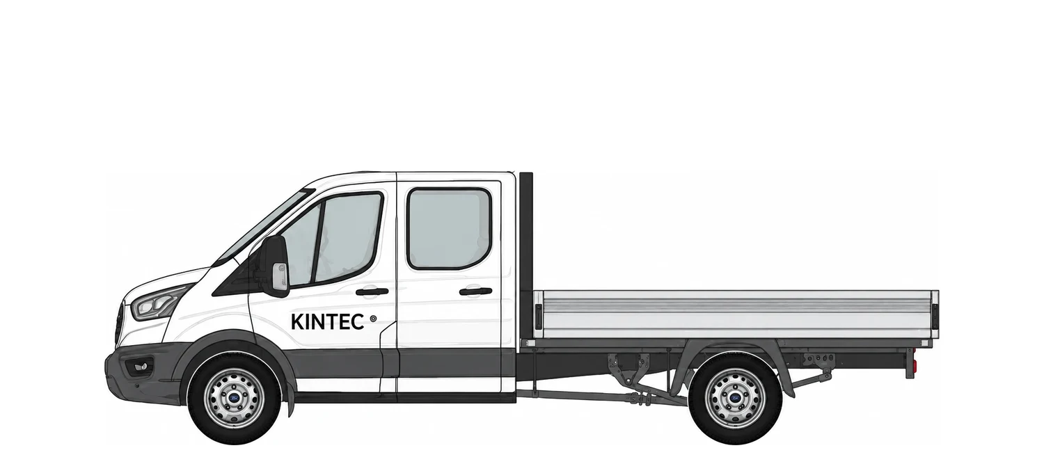Ford Transit Pritsche mit KINTEC Beschriftung