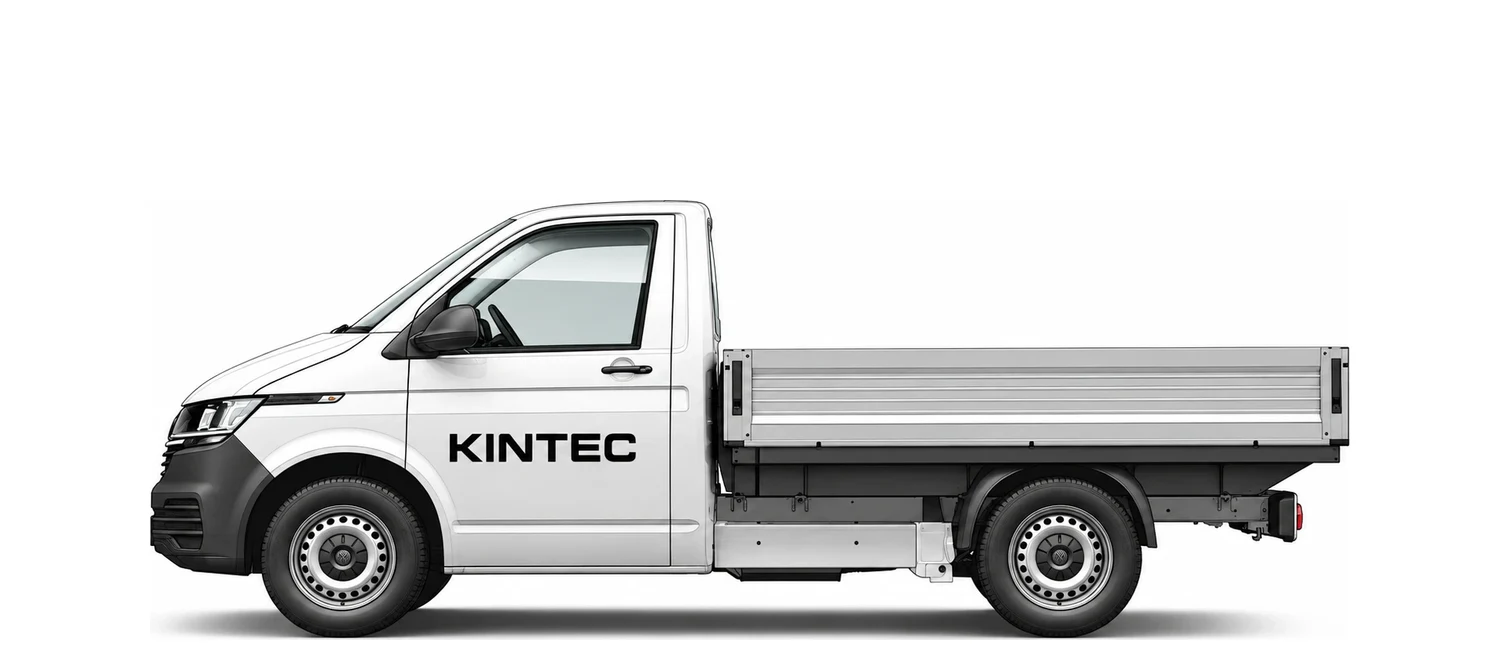 VW T6 Pritsche mit KINTEC Beschriftung